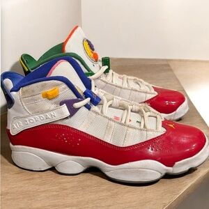 Nike air Jordan 6 rings GS multi color retro size 7 Y CW 7004-100